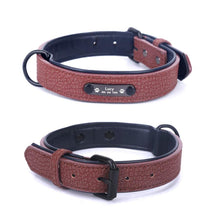 Carica l&#39;immagine nel visualizzatore di Gallery, Soft Leather Dog Collars customized by dog name and phone number 🐶🦮🐩🐕‍🦺🐾 - PupiPlace