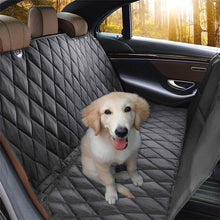 将图片加载到图库查看器，Pure-Black Dog Car Rear Seat Cover With Anchors Hammock suitable to all dog breeds🐾🦮🐕‍🦺🐩🚙 - PupiPlace
