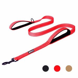 1.5M dual handle dog leash : Ideal to train puppy to walk on a leash 🐶🦮🐕‍🦺🐩 - PupiPlace
