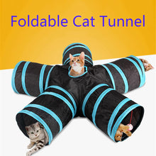 Cargar imagen en el visor de la galería, 2/3/5 Holes foldable cat tunnel : the new cat hiding place 😻🏕🐈 - PupiPlace