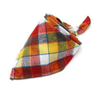 Reversible Trianguar Checked Scarfs for a beauty dog 🐶🧣🐾 - PupiPlace