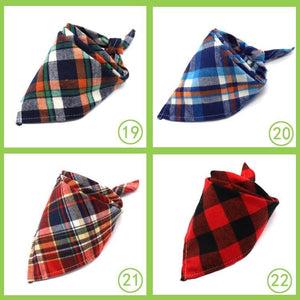 Reversible Trianguar Checked Scarfs for a beauty dog 🐶🧣🐾 - PupiPlace