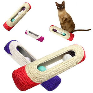 Rolling Scratching Post with 3 balls : one of the best cat games for cats 😻🧵✨ - PupiPlace