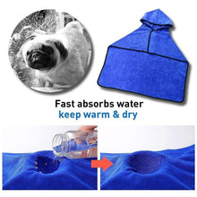 Cargar imagen en el visor de la galería, Super Absorbent Dog Bathrobe : Make your puppy first bath memorable ! 🐶🎽🐾 - PupiPlace
