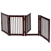Carica l&#39;immagine nel visualizzatore di Gallery, 30&quot; Wooden dog gate for doorway in 4 panels for little dog breeds 🐕‍🦺🐶🥰🚪 - PupiPlace