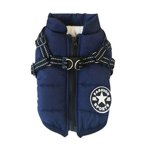 Warm dog jacket harness for rainy days 🐶🐾🌨🦺🐕‍🦺 - PupiPlace