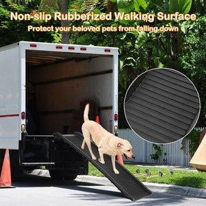 61" Folding dog car ramp : the perfect gift for an injured/old dog ⚠️🦮🚧🚙 - PupiPlace