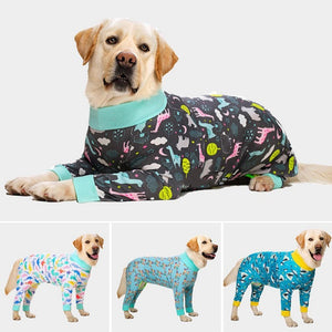 Four-legged cartoon printed dog pajamas 🌚🐕🐕‍🦺🐩🌝 - PupiPlace