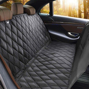 Pure-Black Dog Car Rear Seat Cover With Anchors Hammock suitable to all dog breeds🐾🦮🐕‍🦺🐩🚙 - PupiPlace