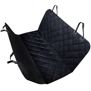 Pure-Black Dog Car Rear Seat Cover With Anchors Hammock suitable to all dog breeds🐾🦮🐕‍🦺🐩🚙 - PupiPlace