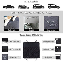 Load image into Gallery viewer, Pure-Black Dog Car Rear Seat Cover With Anchors Hammock suitable to all dog breeds🐾🦮🐕‍🦺🐩🚙 - PupiPlace