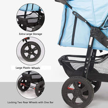 Charger l&#39;image dans la galerie, Three Wheels Pet Stroller for an injured dog or cat 🐶🐱🚑🥰 - PupiPlace