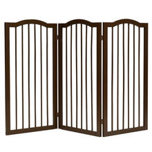 Carica l&#39;immagine nel visualizzatore di Gallery, 36.5’’ Wooden dog gate for doorway in 3 panels for tiny dog breeds 🐶🐾🙈🚪 - PupiPlace