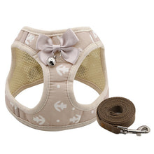 Charger l&#39;image dans la galerie, Classy puppy/cat harness with leash, bow tie and bell 😻🐶🐾🦺🎀 - PupiPlace