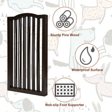 Load image into Gallery viewer, 36.5’’ Wooden dog gate for doorway in 3 panels for tiny dog breeds 🐶🐾🙈🚪 - PupiPlace