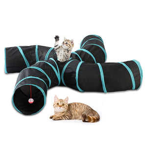 2/3/5 Holes foldable cat tunnel : the new cat hiding place 😻🏕🐈 - PupiPlace