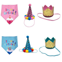 Load image into Gallery viewer, Festive Hats and Scarfs for cat/dog birthday party 😻🐶🎂🥳🎉🎊 - PupiPlace