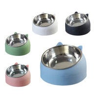 Charger l&#39;image dans la galerie, Modern cat bowl feeder in stainless steel 😻🥣🐾🐈 - PupiPlace