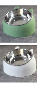 Modern cat bowl feeder in stainless steel 😻🥣🐾🐈 - PupiPlace