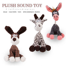 Load image into Gallery viewer, Plush sound puppy toys in animals&#39; shape 🐹🐰🐻🐒🦆🐓🦩🦓🦌🐐🦒🐾🐶 - PupiPlace