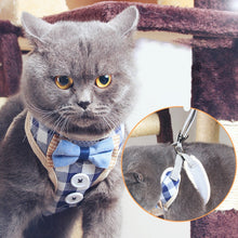 Cargar imagen en el visor de la galería, Classy puppy/cat harness with leash, bow tie and bell 😻🐶🐾🦺🎀 - PupiPlace