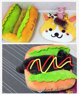 Cute hot dog dog bed 🌭🐕🛌😍 - PupiPlace